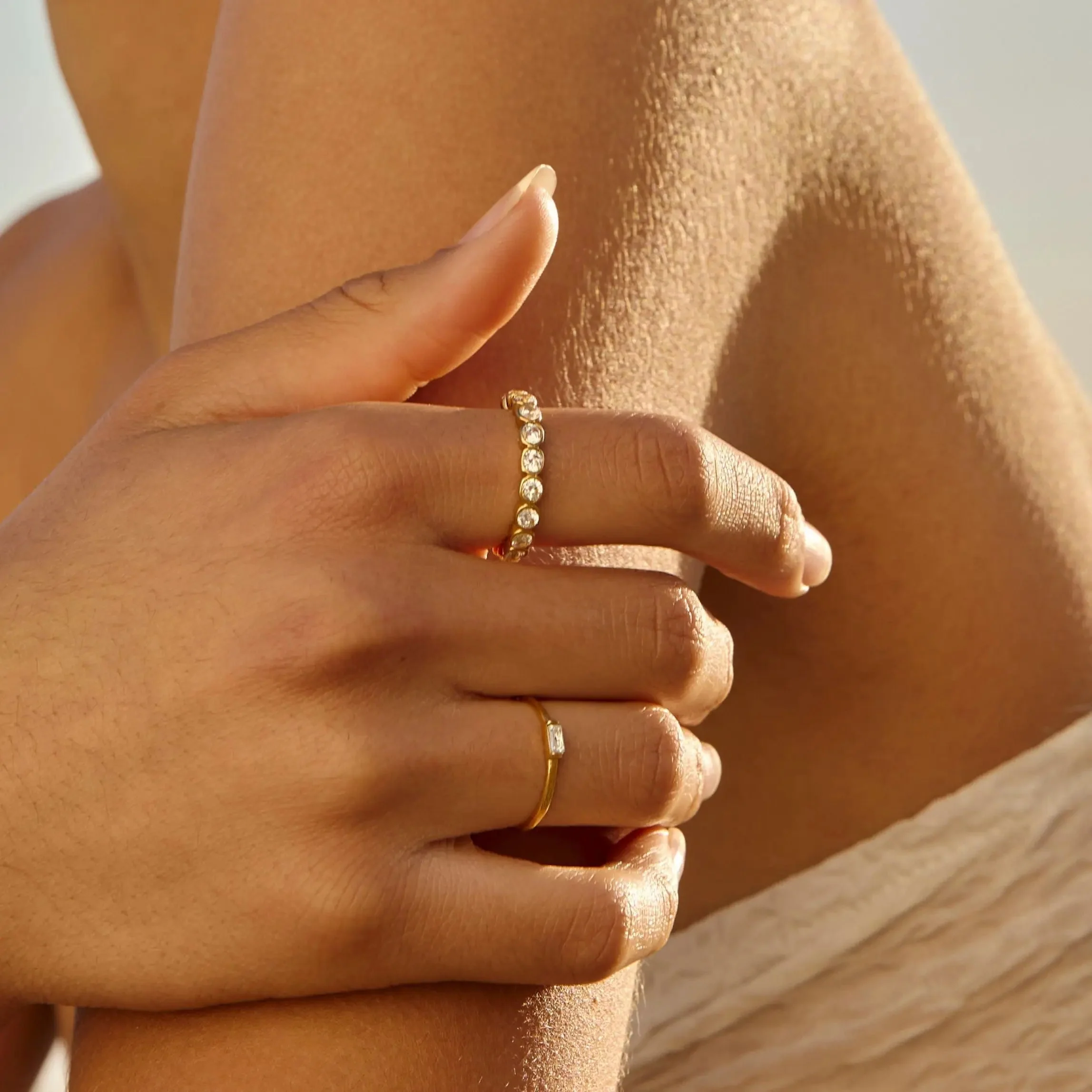 Perlenbesetzter Diamant-Ring - Image 5