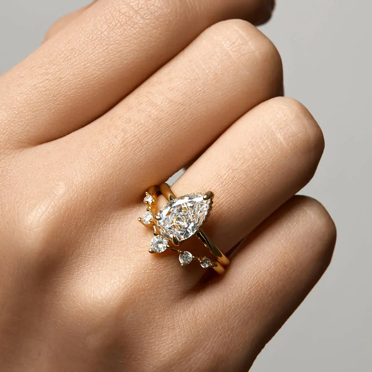 Brilliant Round Wishbone | Stacking Ring - Image 12