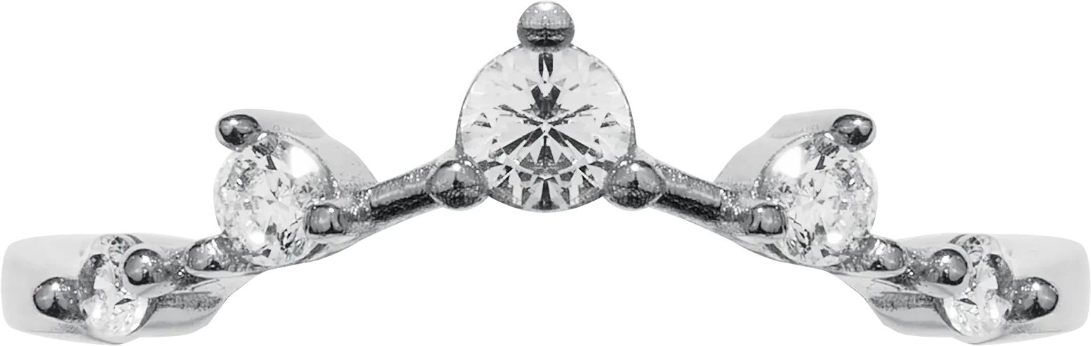 Brilliant Round Wishbone | Stacking Ring - Image 6