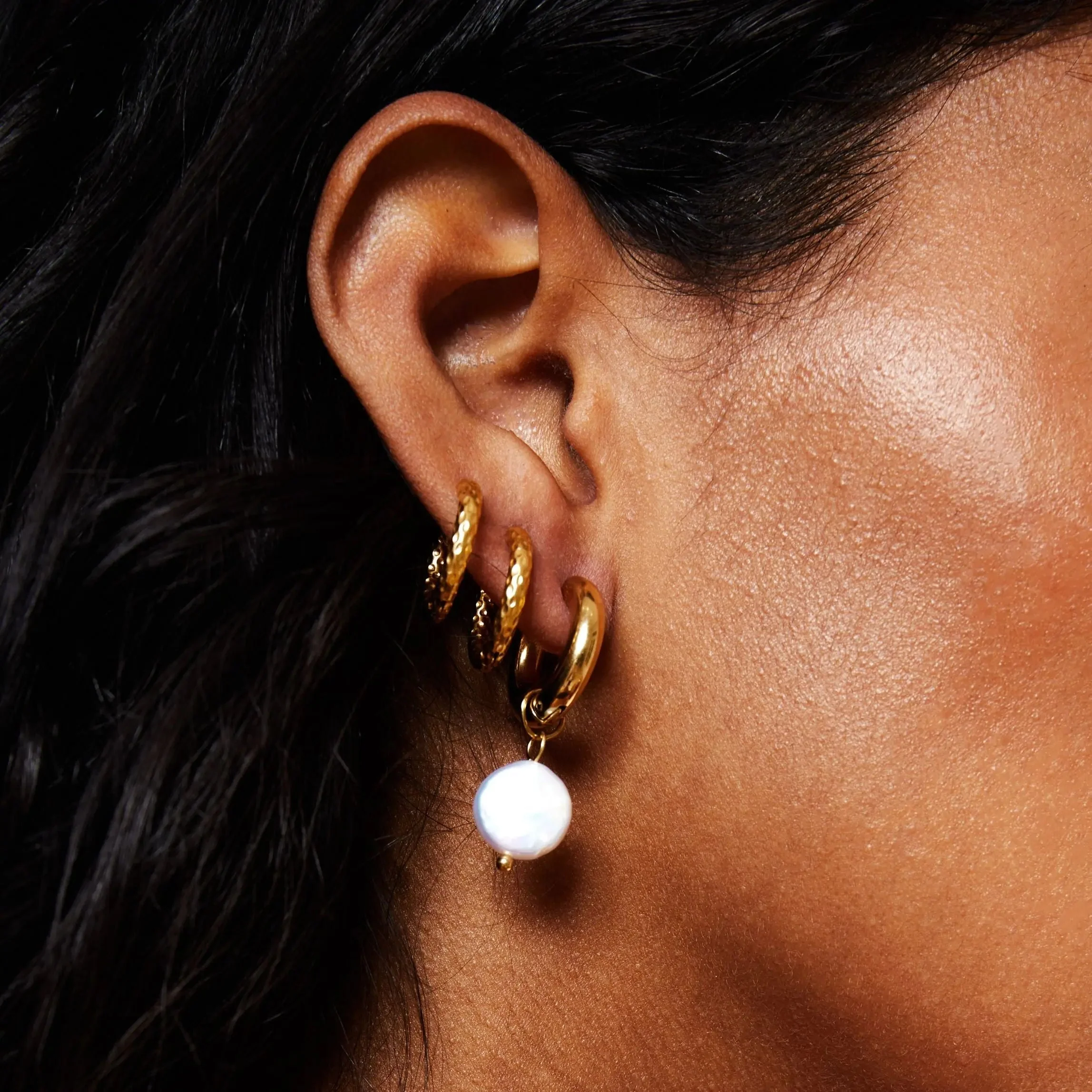 Runde Perl-Earrings - Image 3