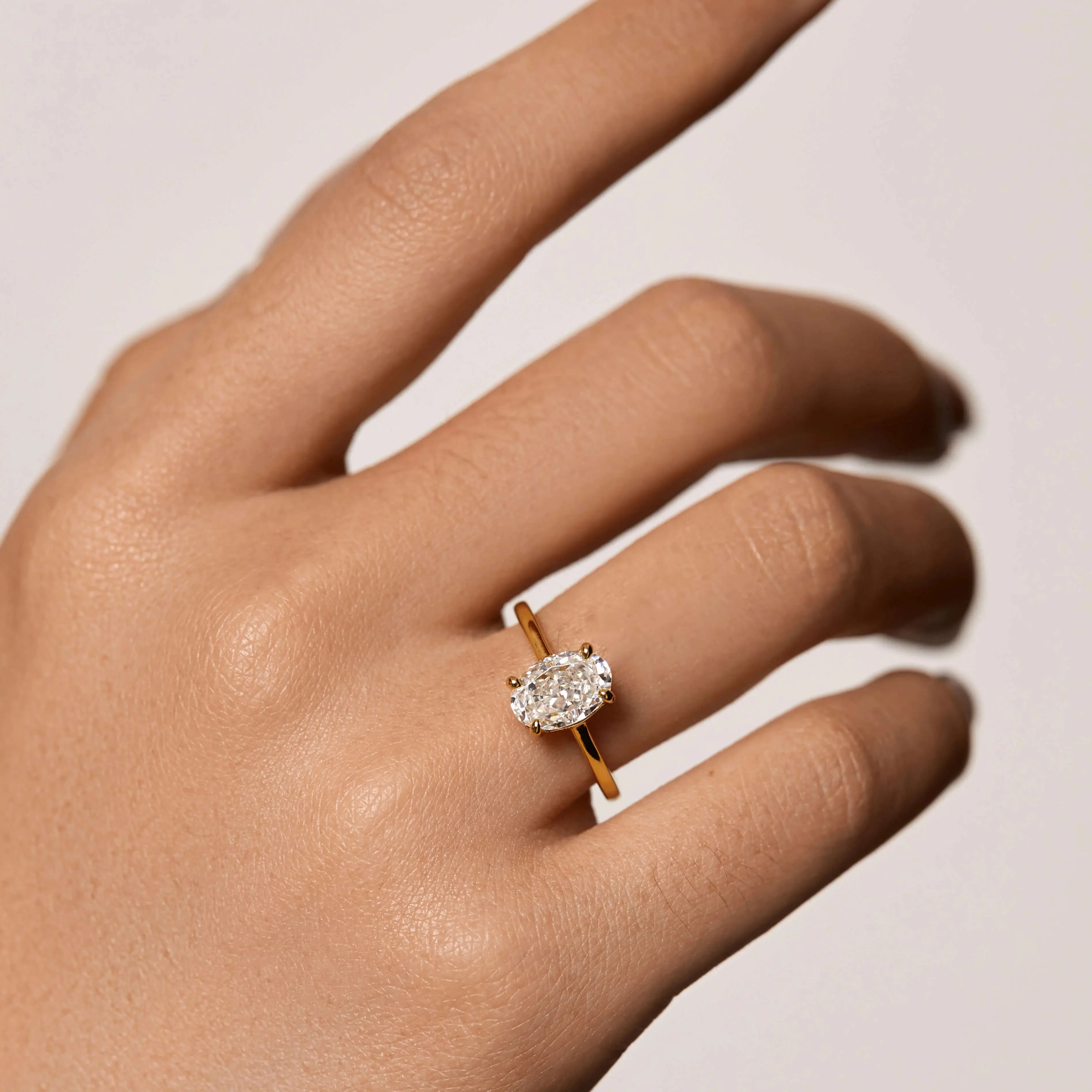 Oval Solitaire Ring - Image 5