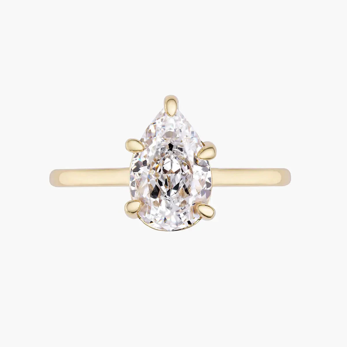 Pear Solitaire Ring - Image 4