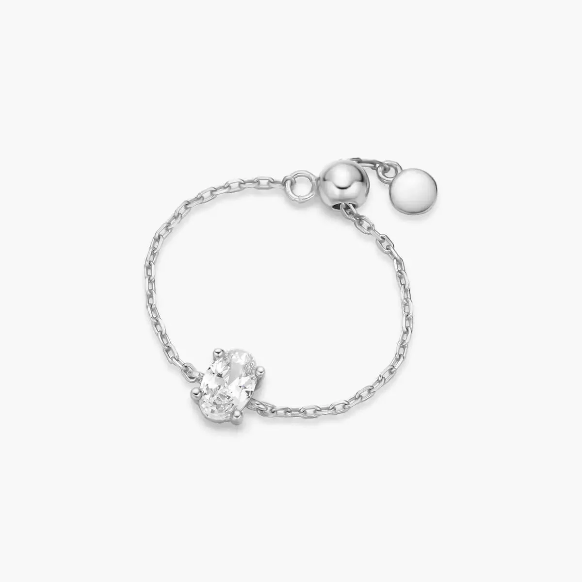 Dainty Oval Chain Ring - Image 5