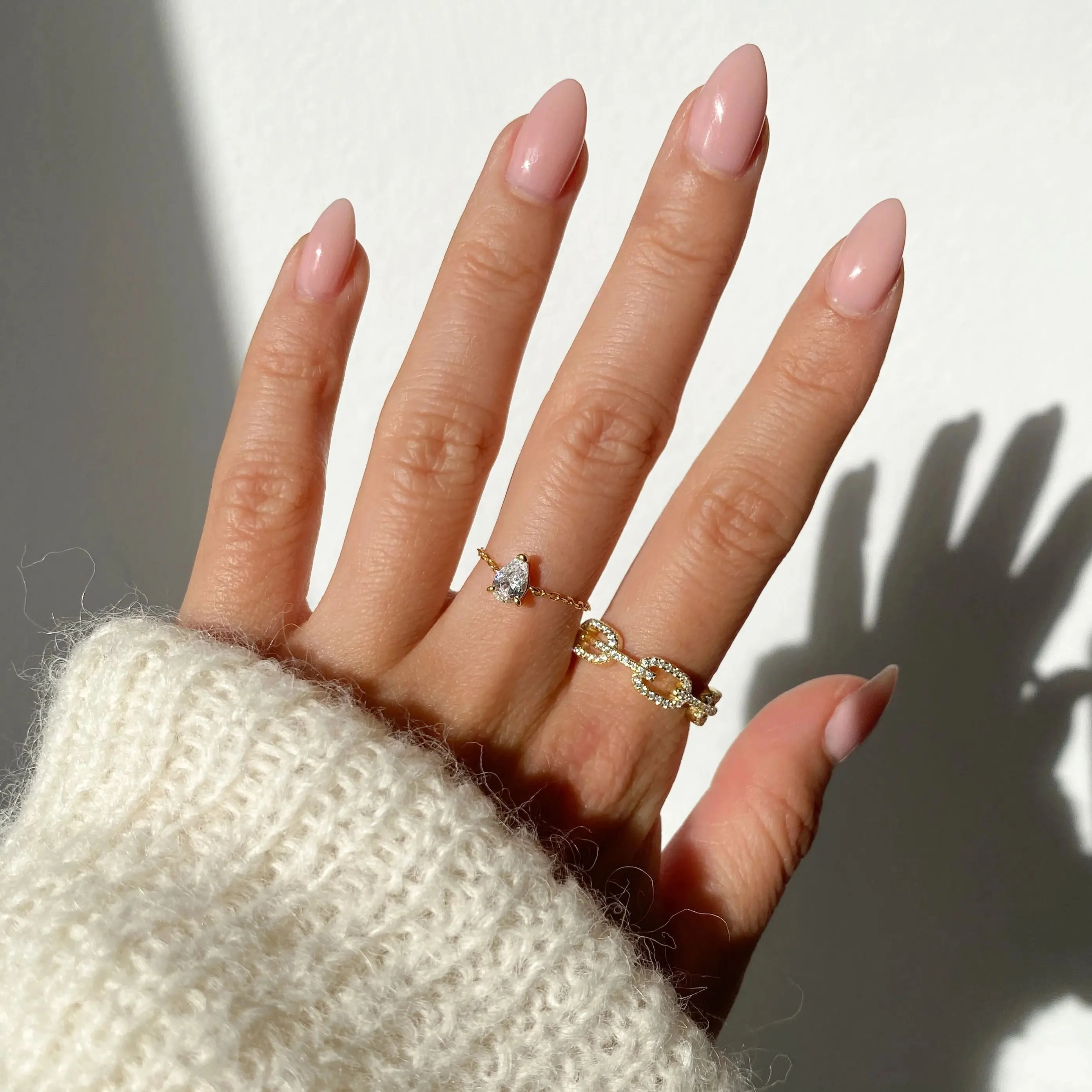 Dainty Pear Chain Ring - Image 3
