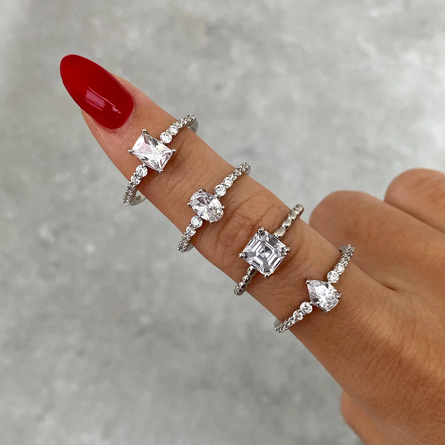 Dew Dainty Pear-cut Ring - Image 4