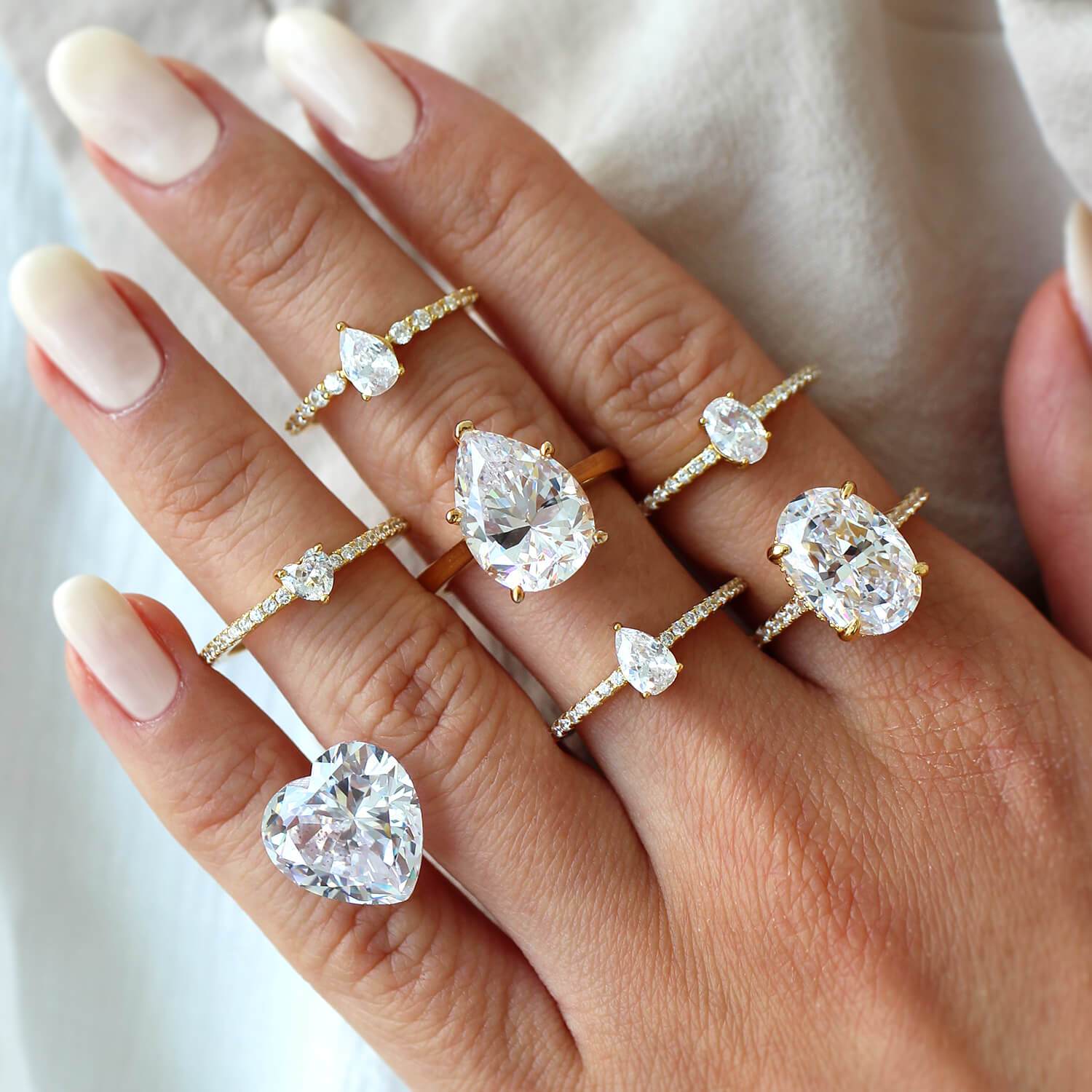 Dew Dainty Pear-cut Ring - Image 5