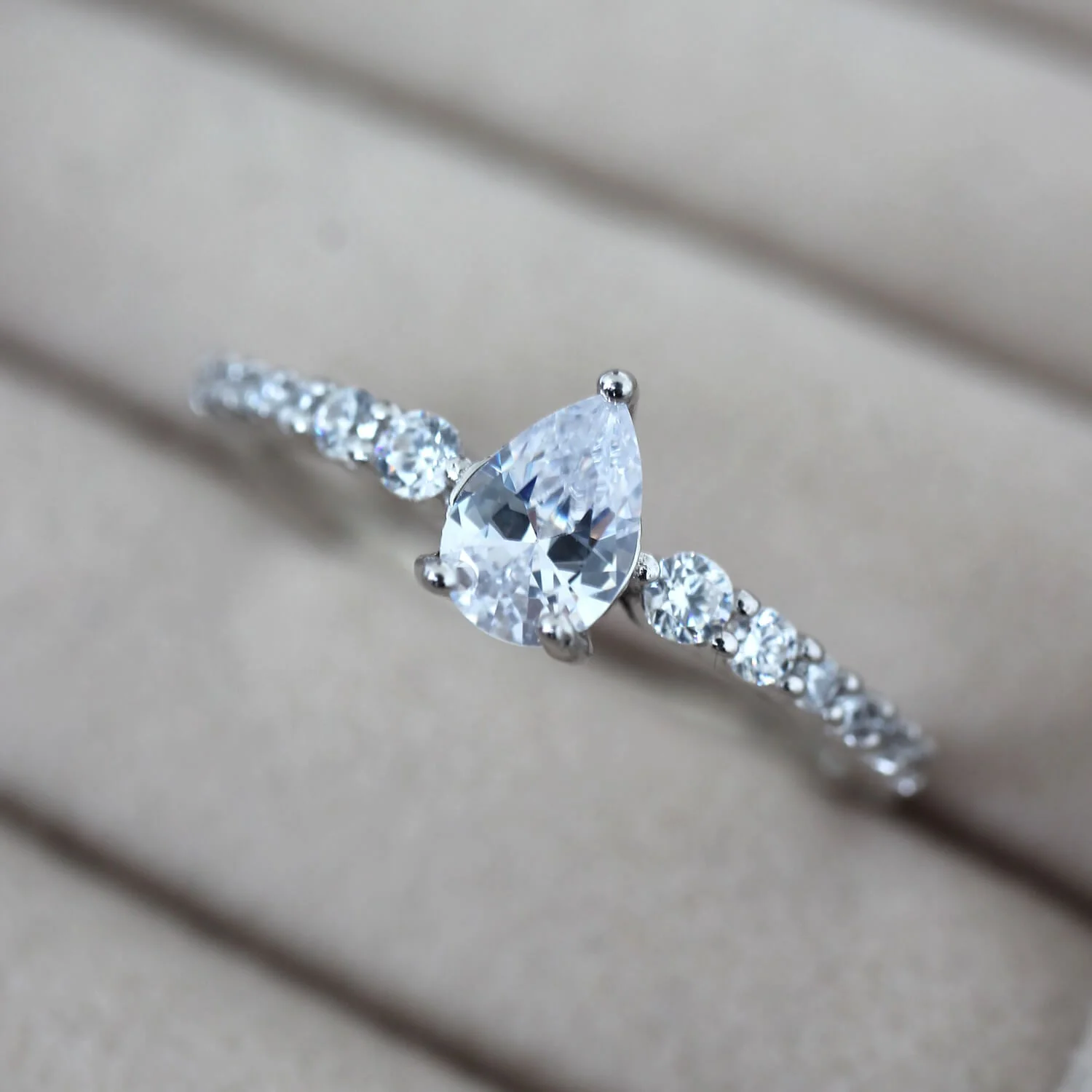 Dew Dainty Pear-cut Ring - Image 6