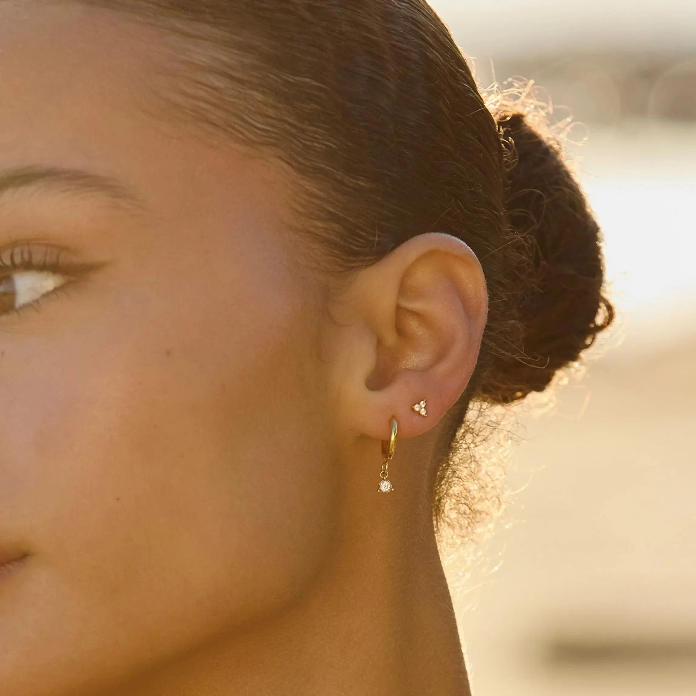 Diamant Drop-Hoop-Earrings - Image 2