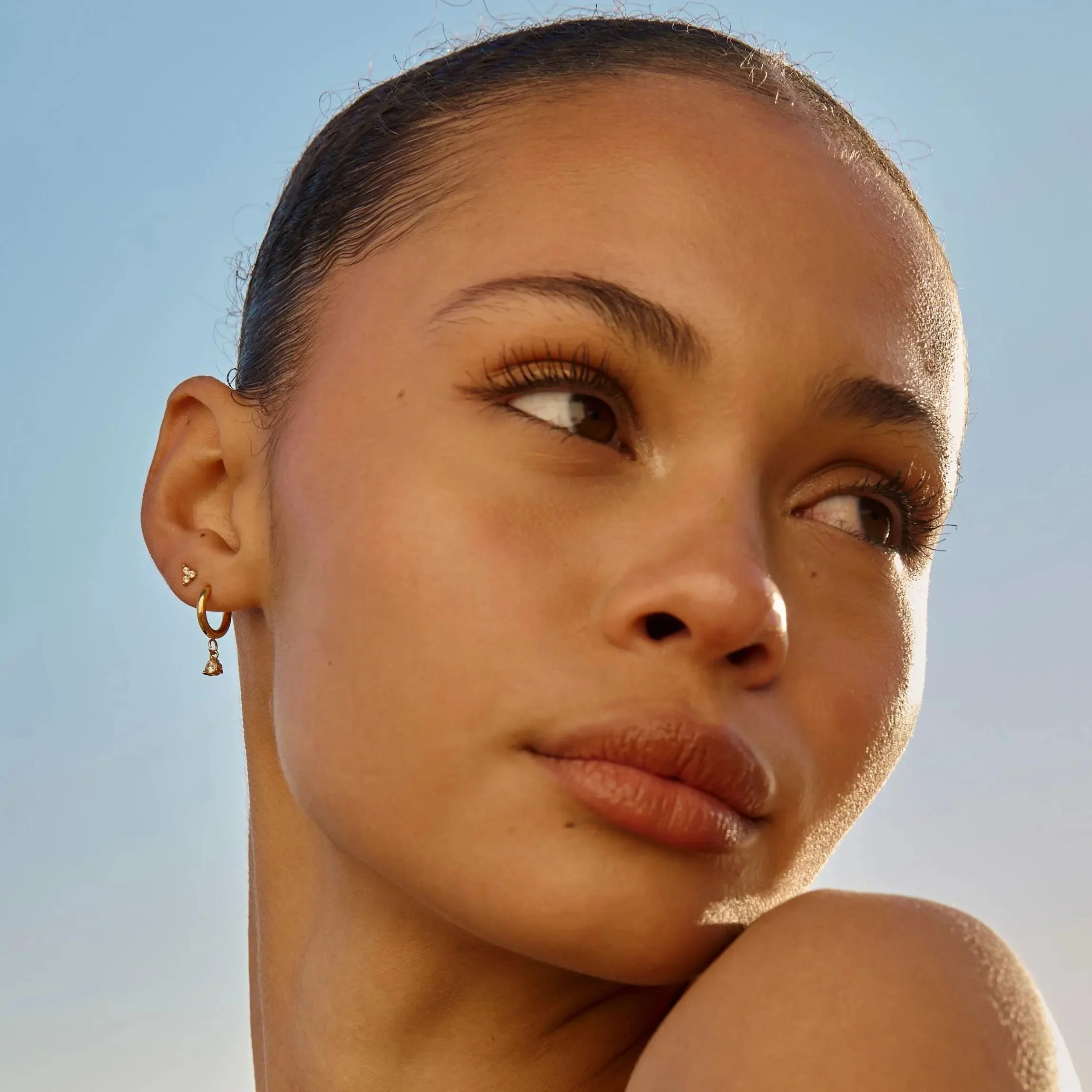 Diamant Drop-Hoop-Earrings - Image 5