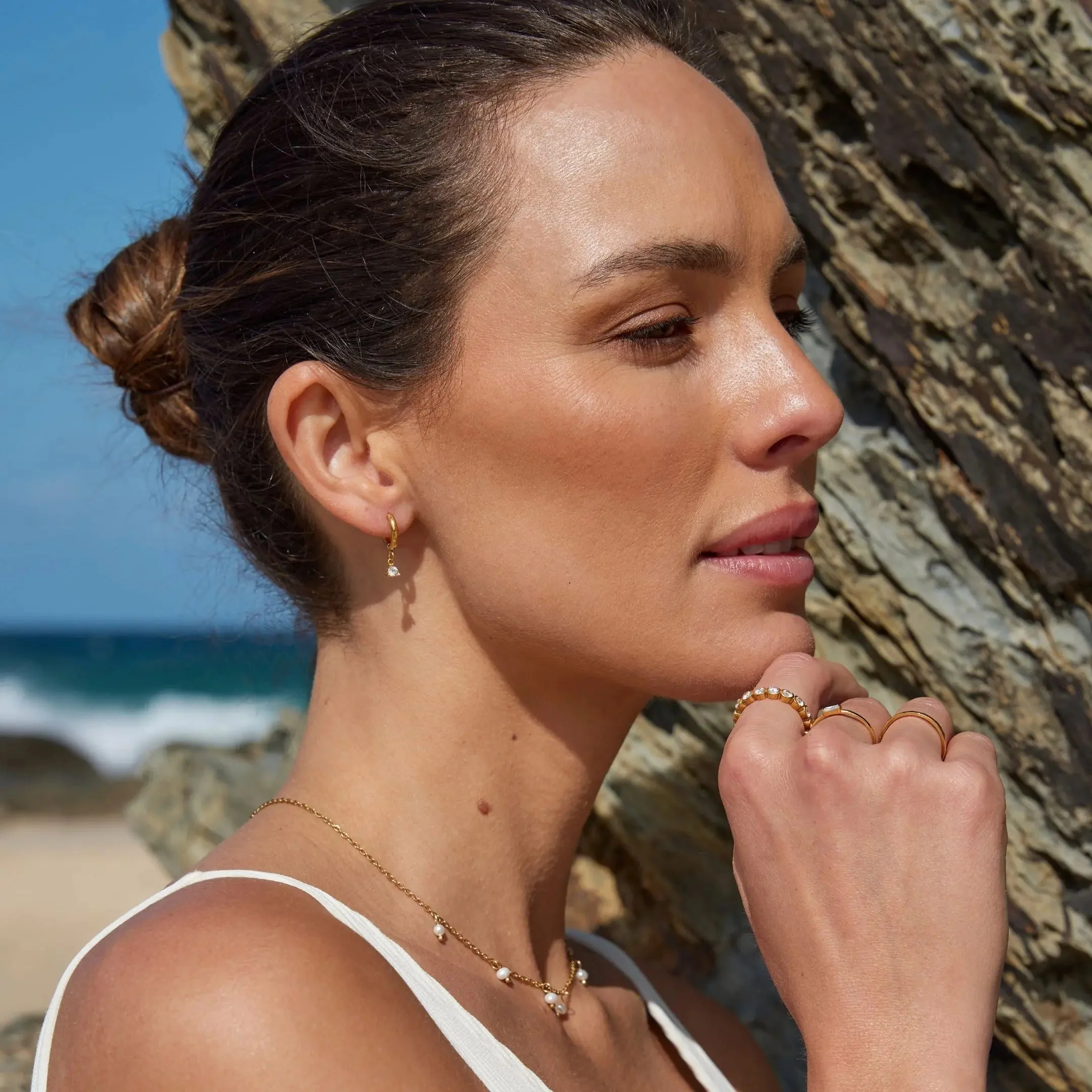 Diamant Drop-Hoop-Earrings - Image 7
