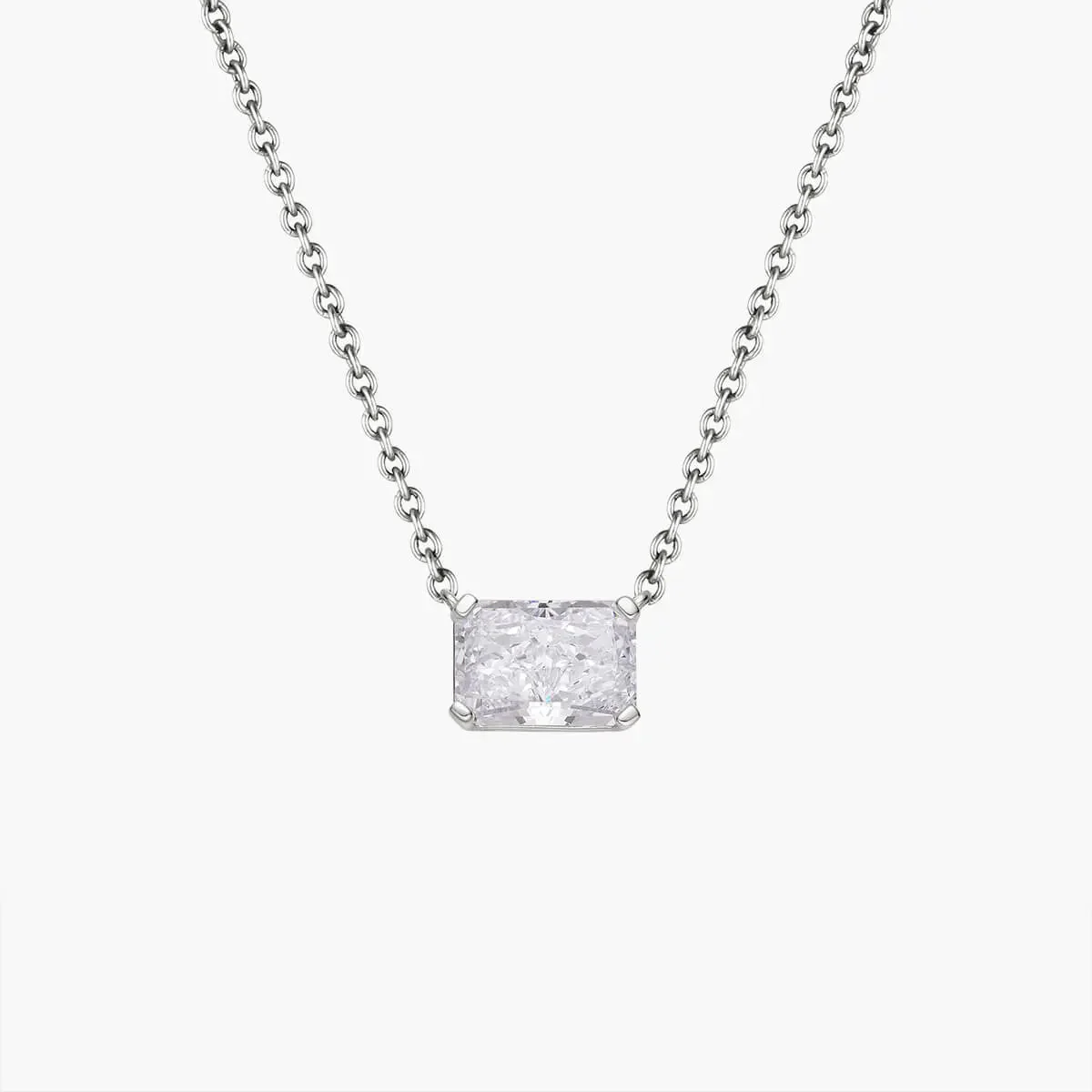 East West Radiant Pendant Necklace