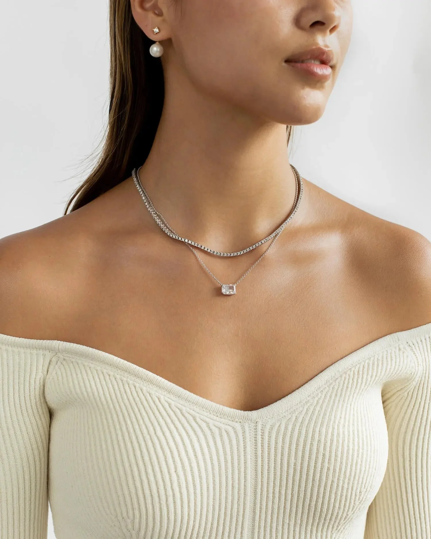 East West Radiant Pendant Necklace - Image 11