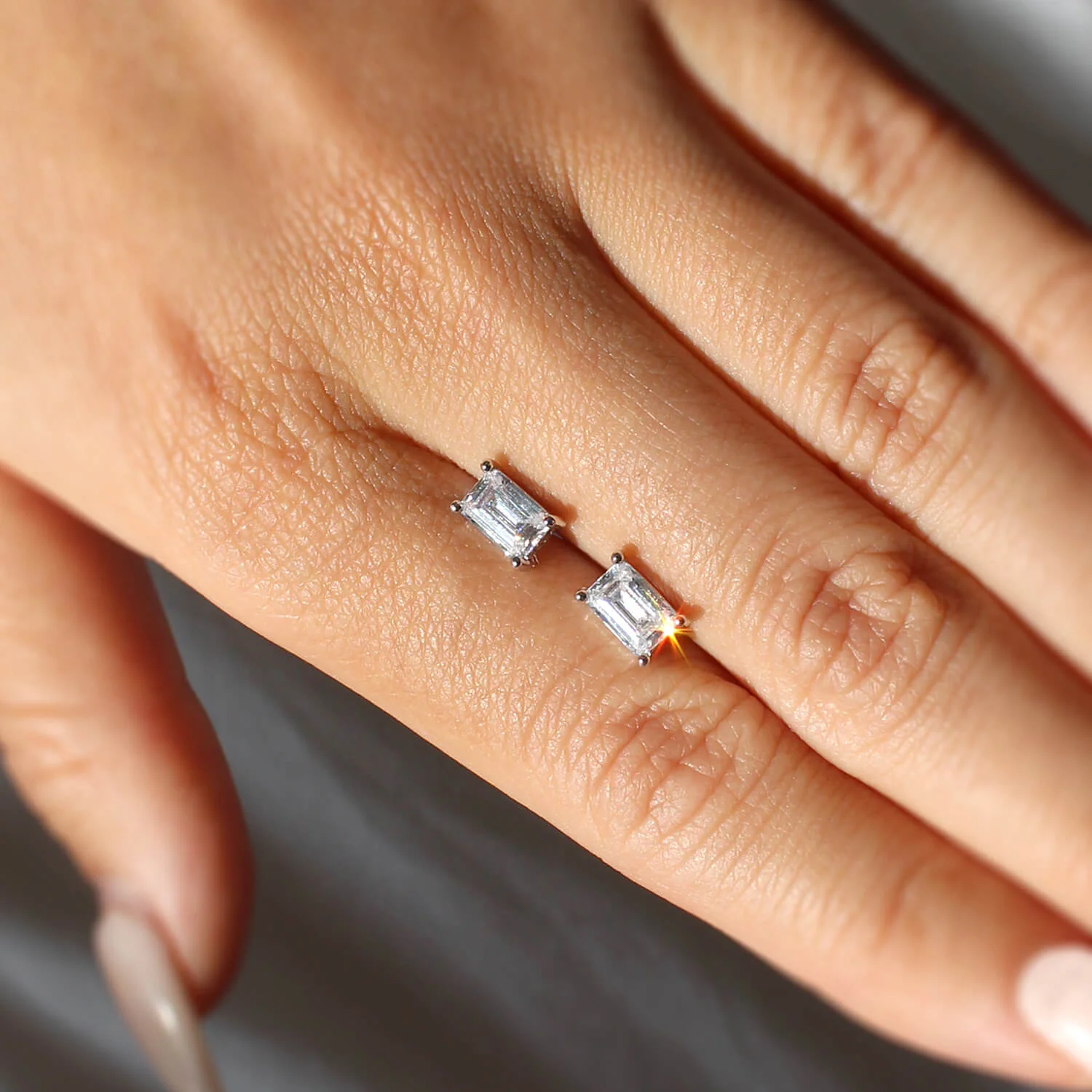 Emerald Cut Studs (Pair) - Image 3