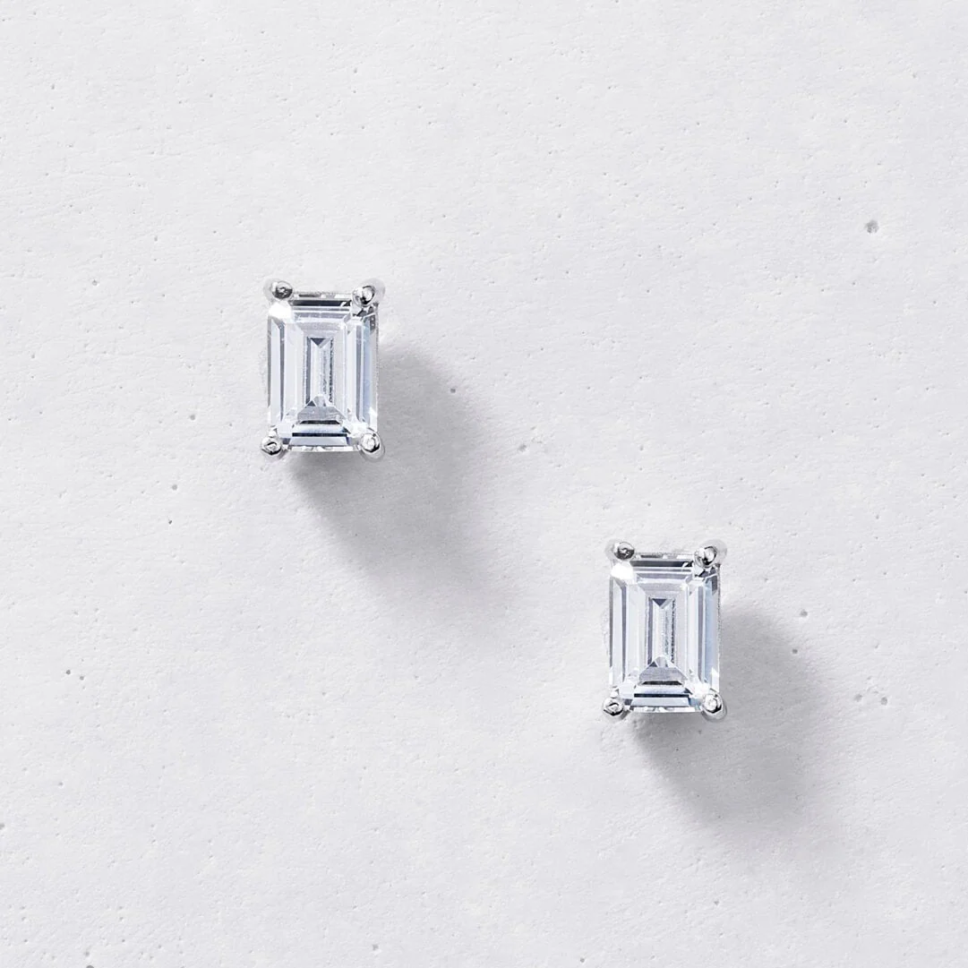 Emerald Cut Studs (Pair) - Image 4