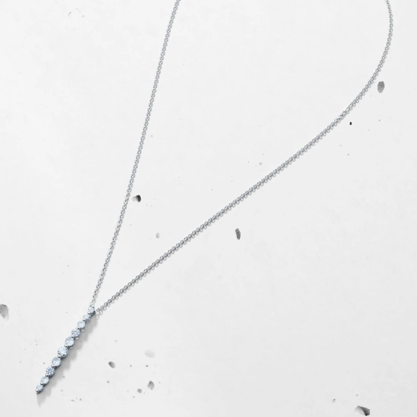 Graduierte brillante runde Y Drop Lariat-Necklace - Image 4
