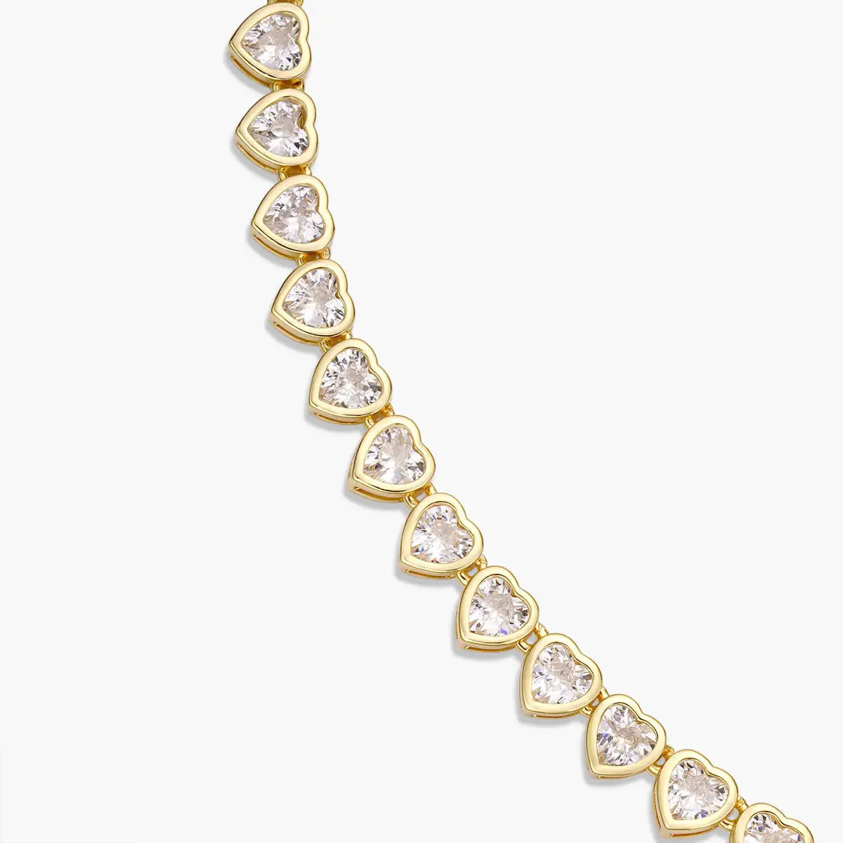 Herz-Rahmen Tennis-Necklace