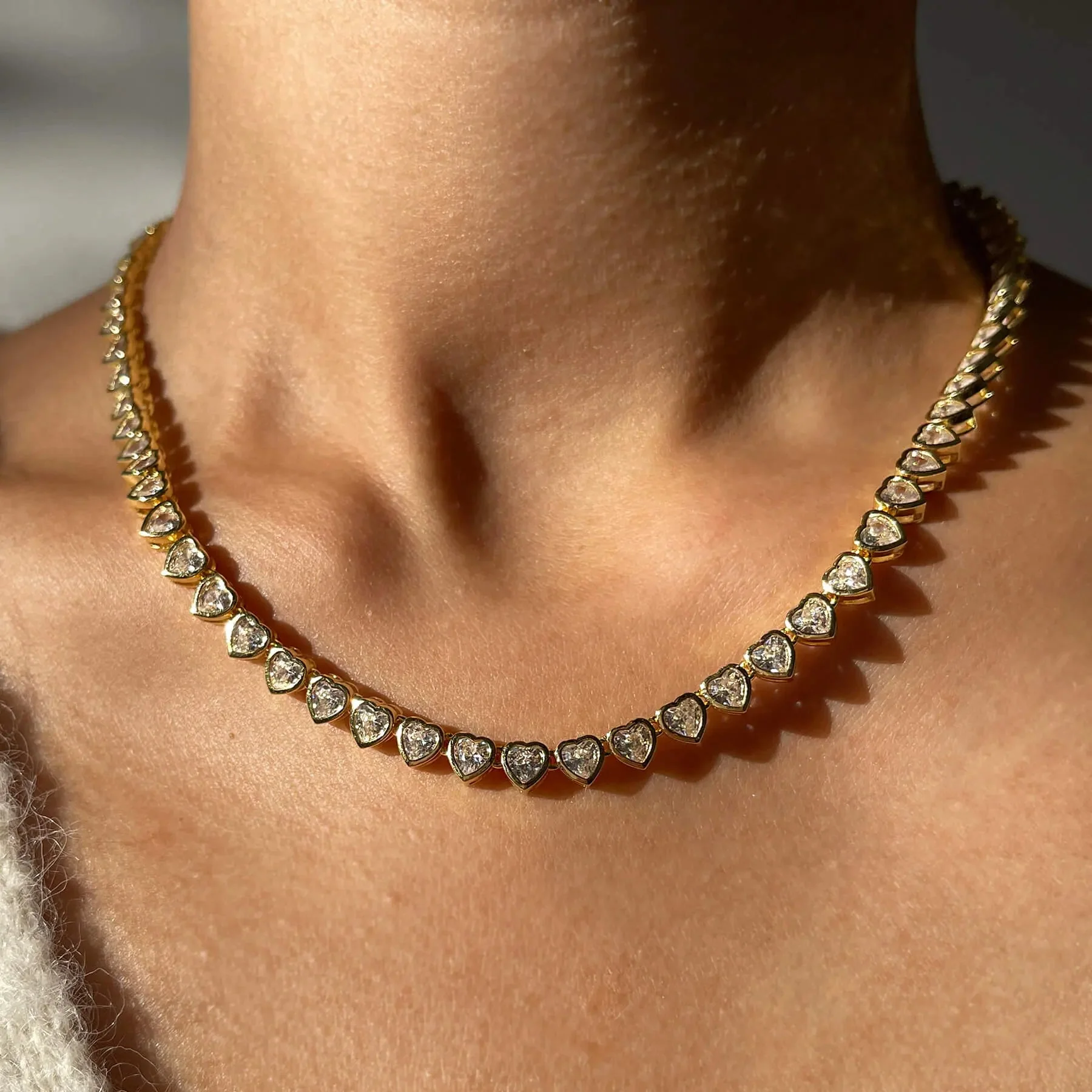 Herz-Rahmen Tennis-Necklace - Image 3