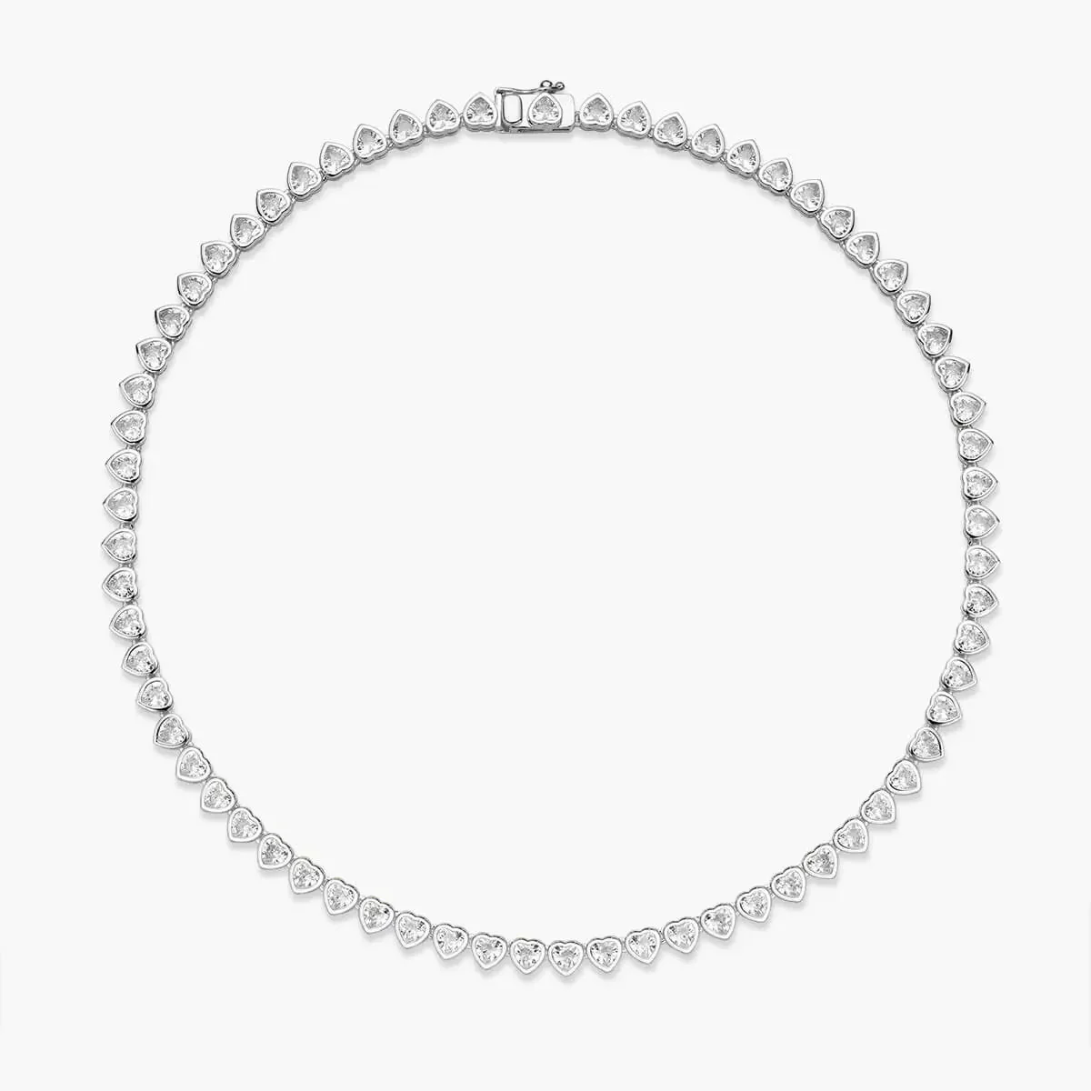 Herz-Rahmen Tennis-Necklace - Image 4