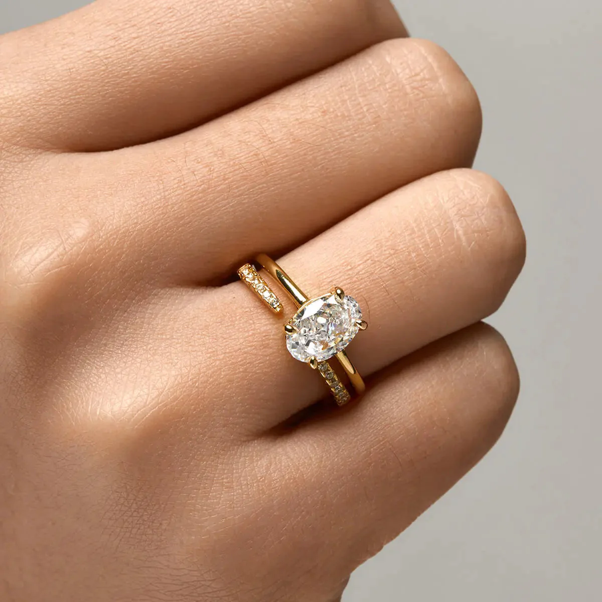 Open Pavé Stacking Ring - Image 10