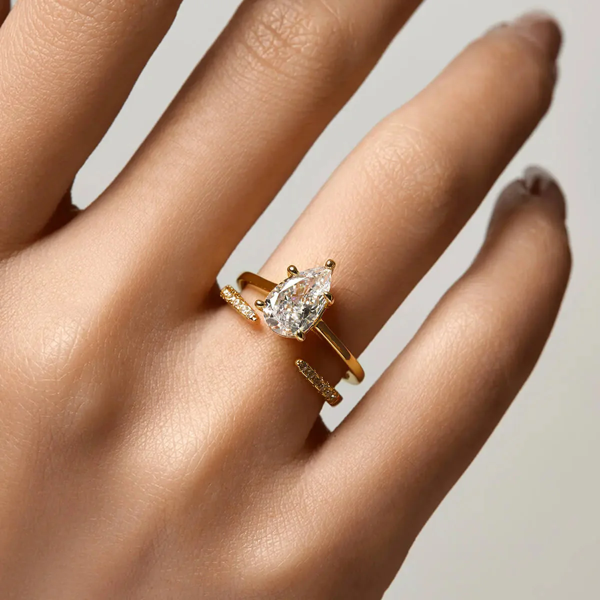 Open Pavé Stacking Ring - Image 11