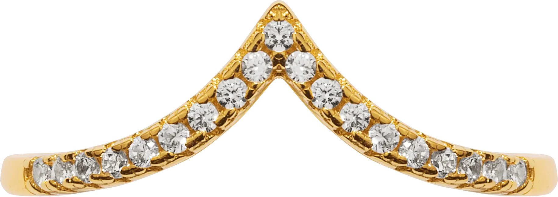 Pavé Wishbone V | Stacking Ring - Image 10