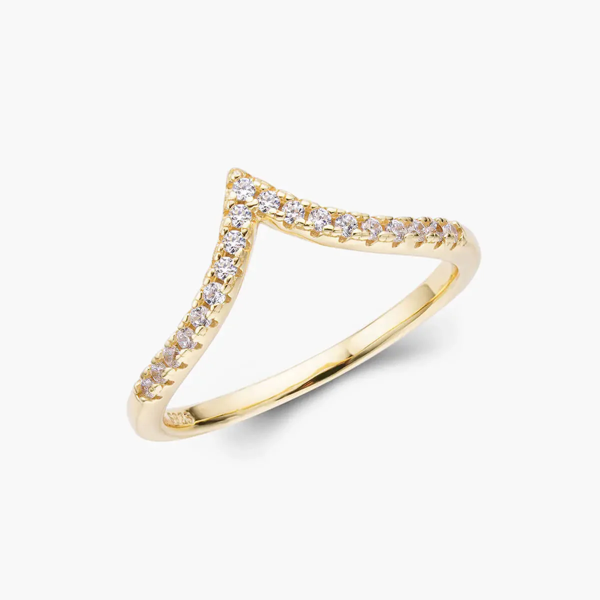 Pavé Wishbone V | Stacking Ring - Image 6
