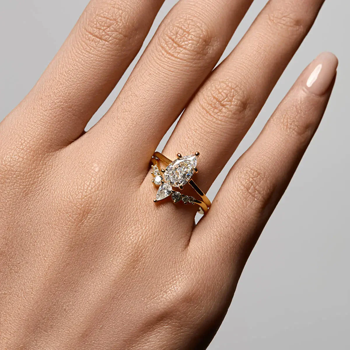 Pear wishbone | Stacking Ring - Image 12