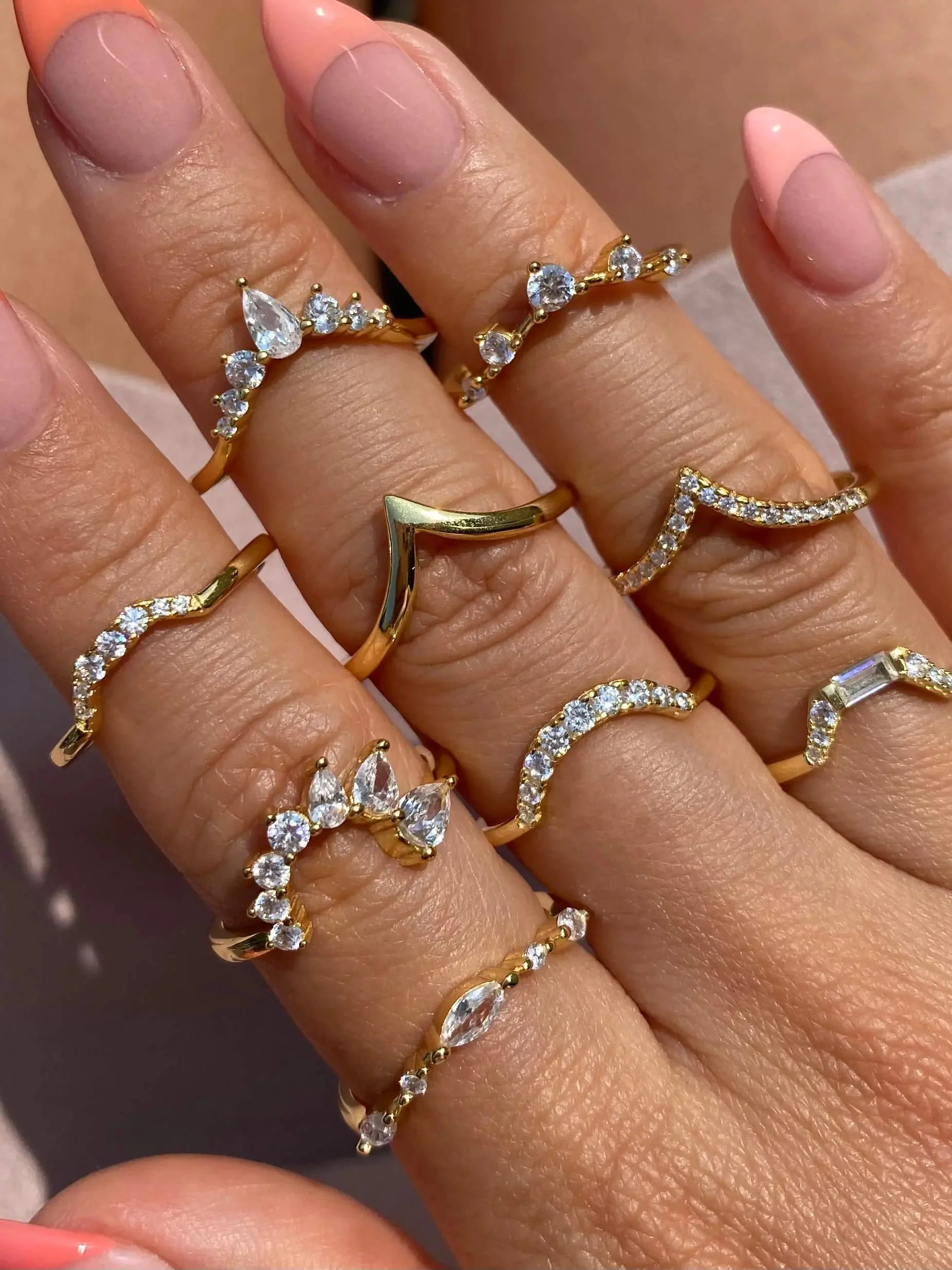 Pear wishbone | Stacking Ring - Image 9