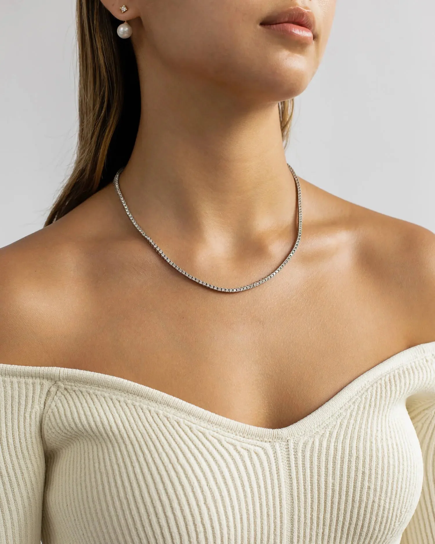 Kleine Tennis-Necklace (2mm) - Image 12