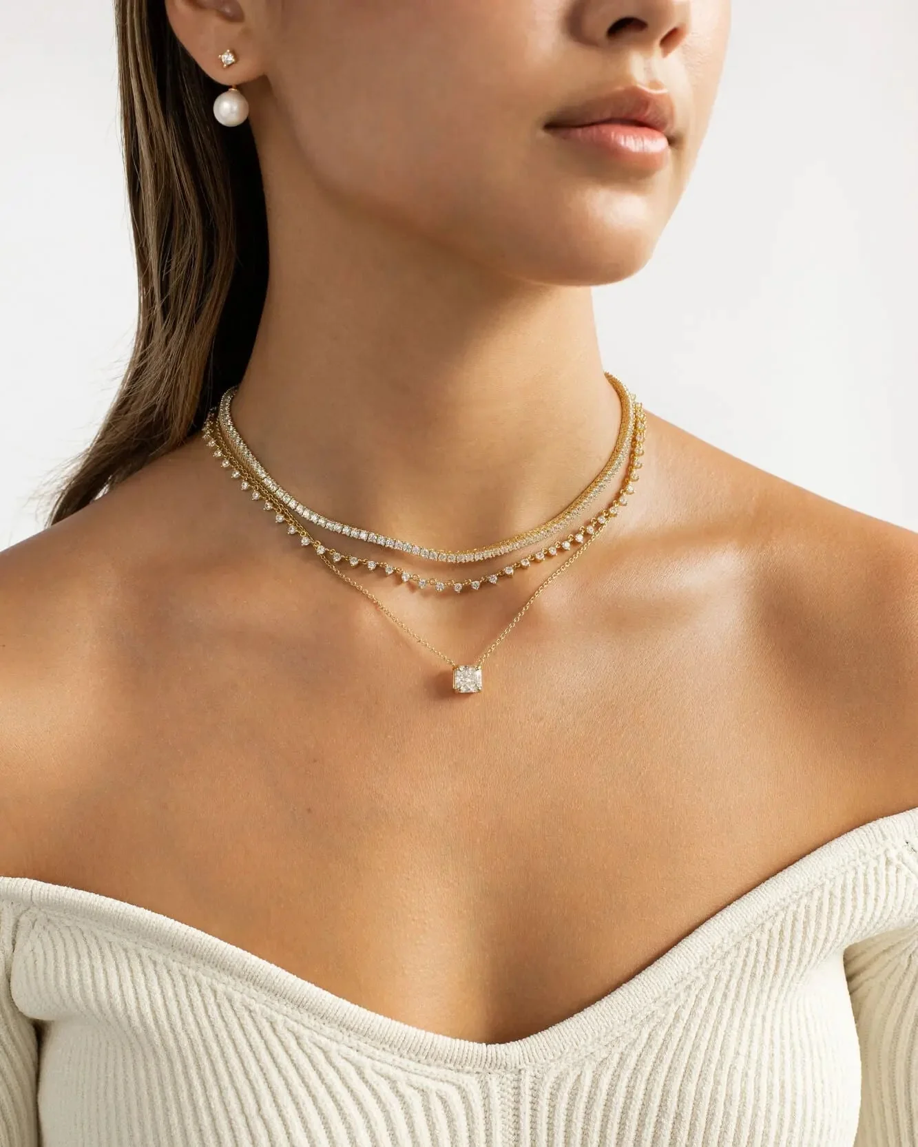 Kleine Tennis-Necklace (2mm) - Image 5